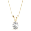 Oval Diamond Solitaire Pendant Necklace