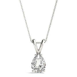 Pear Diamond Solitaire Pendant