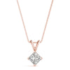 Princess Diamond Solitaire Pendant Necklace