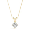 Princess Diamond Solitaire Pendant Necklace