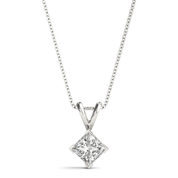 Princess Diamond Solitaire Pendant