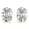 Oval Stud Diamond Earrings