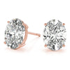 Oval Stud Diamond Earrings