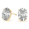 Oval Stud Diamond Earrings