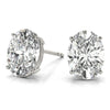 Oval Stud Diamond Earrings