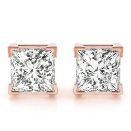 Princess Stud Diamond Earrings