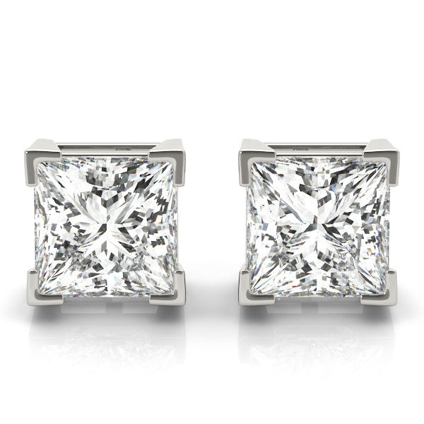 Princess Stud Diamond Earrings