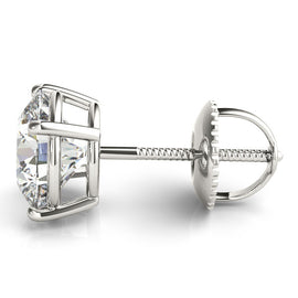 Round Stud Diamond Earrings