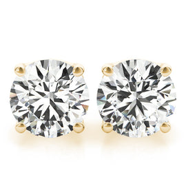 Round Stud Diamond Earrings