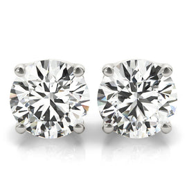 Round Stud Diamond Earrings