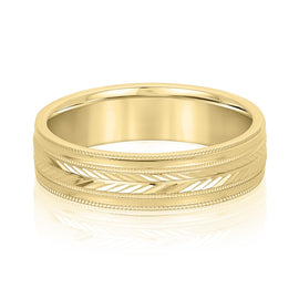 Men's Coin Edge Vintage Wedding Ring