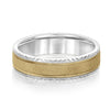 Men's Matte and Cut Edges Wedding Ring